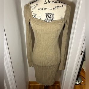 NWT Banana Republic Gold Shimmer Dress XS